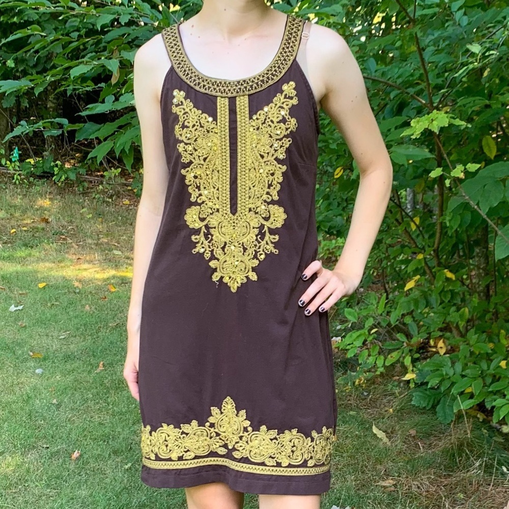Thea Chelsea & Theodore Embroidered Sofft Dress, M - Picture 2 of 15